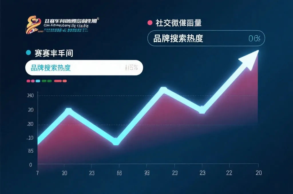 赛事期间品牌搜索热度和社媒声量曲线图